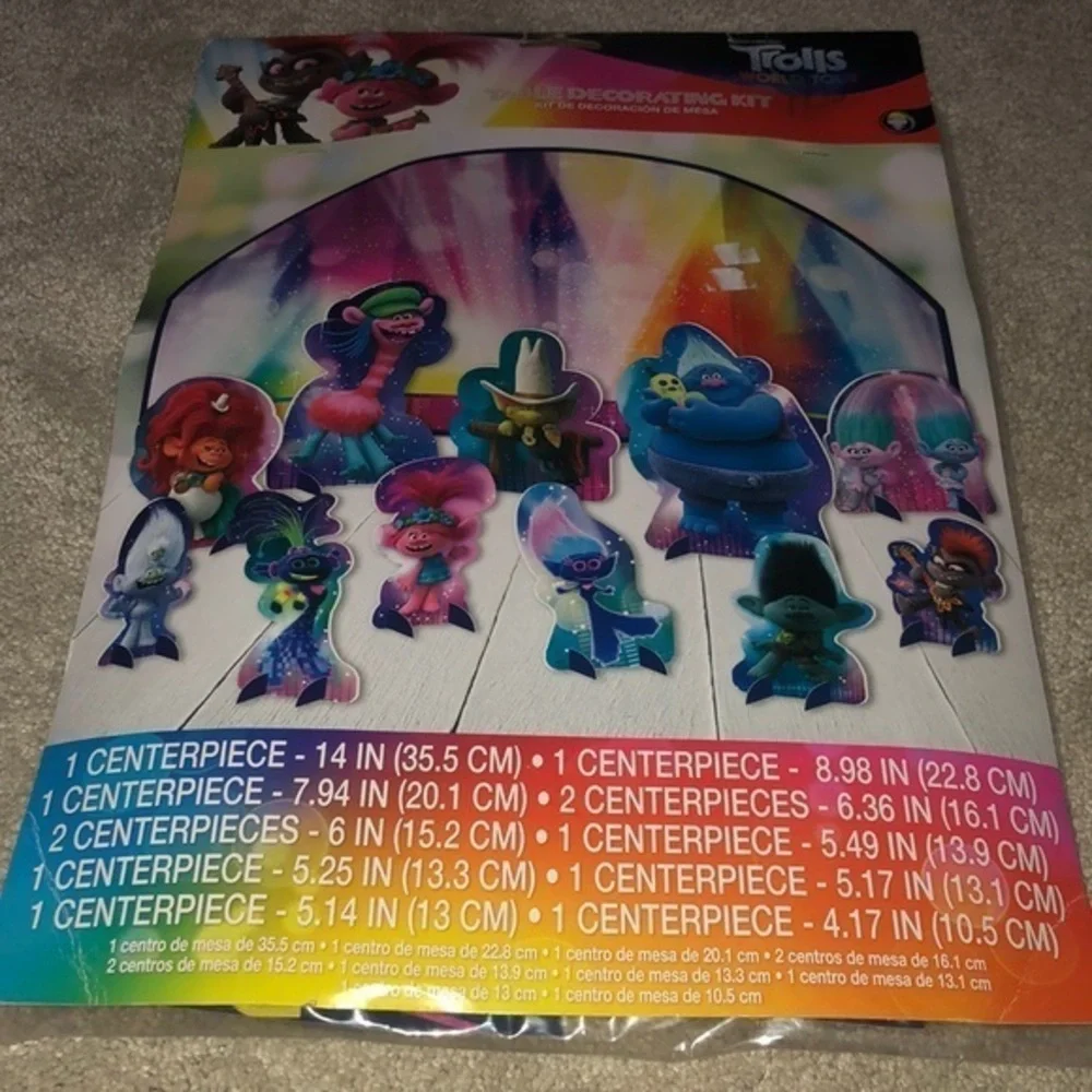 Trolls World Tour Birthday Party Table Decorating‎ Kit New